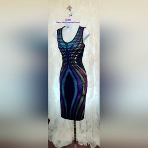 SHEIN Retro Midi Summer Dress  M